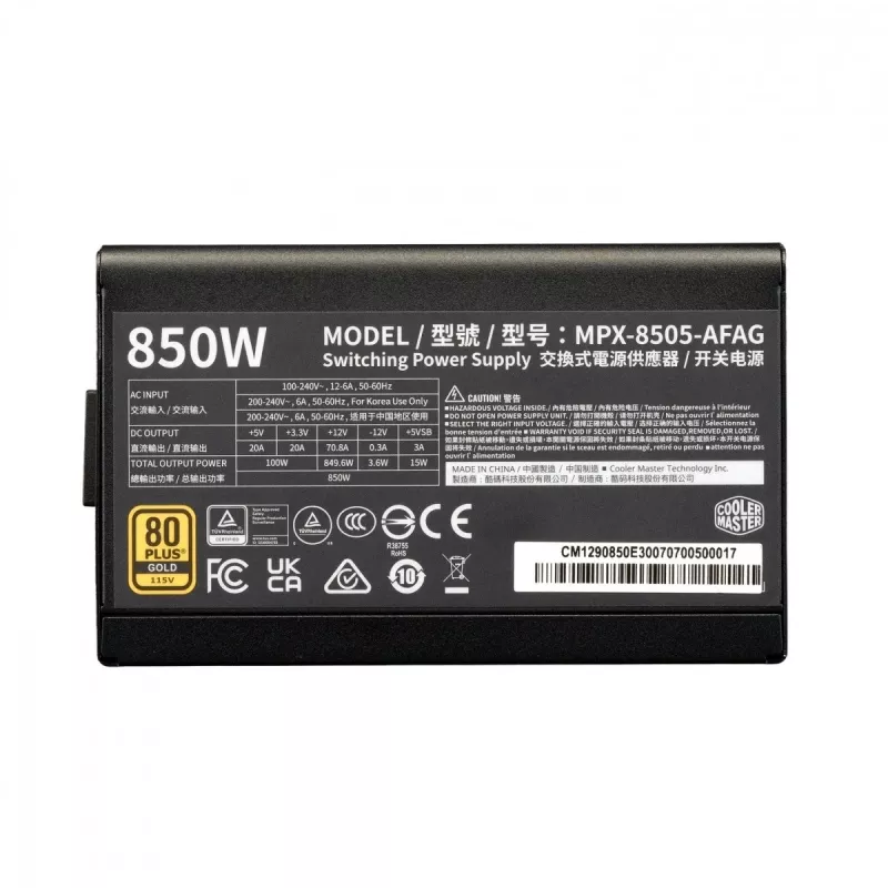 Modulaire voeding Elite Gold 850W ATX 3.1 80 Plus Gold