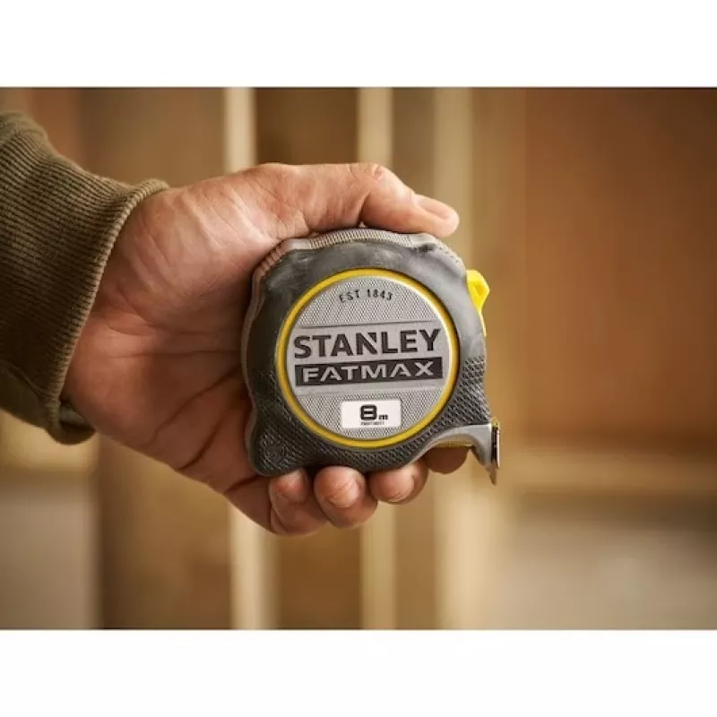 Stanley FMHT38217-0 meetlint 8 m zwart, geel