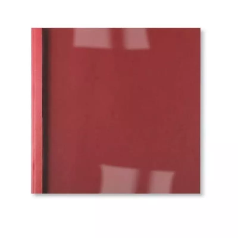 GBC LeatherGrain ThermaBind-enveloppen 3 mm rood (100), A4, rood, transparant, mat, 30 vel, 3 mm, 297 mm