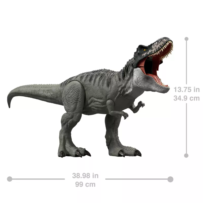 Jurassic World Rebirth Super Colossal Tyrannosaurus Rex actiefiguur, T-Rex dinosaurus filmspeelgoed