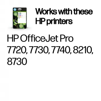 HP 953 4-pack zwart/cyaan/magenta/geel originele inktcartridges