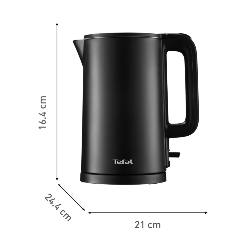 Tefal Thermo Protect KO1408E0 elektrische waterkoker 1,5 l 1500 W zwart