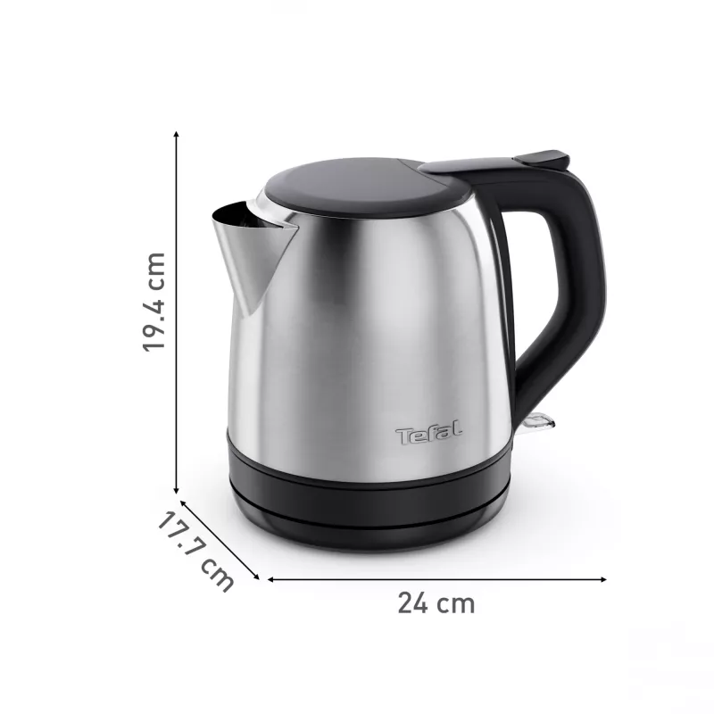 Tefal Subito Mini KO5S2DE0 waterkoker 1 l 2400 W zwart, roestvrij staal