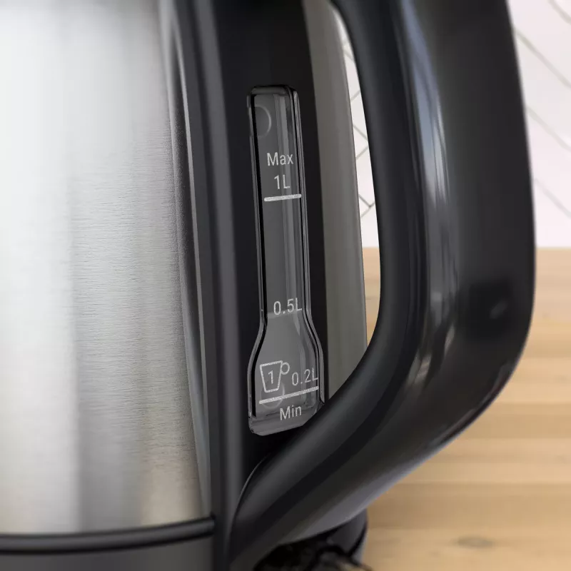 Tefal Subito Mini KO5S2DE0 waterkoker 1 l 2400 W zwart, roestvrij staal