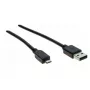 Hypertec 532456-HY USB 2.0-kabel, USB A naar Micro-USB B, 2 m, zwart