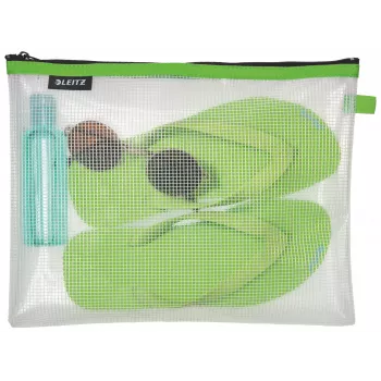 Leitz Travel Pouch waterafstotend WOW Large, unisex, accessoiretas, Large, rits, waterafstotend, groen