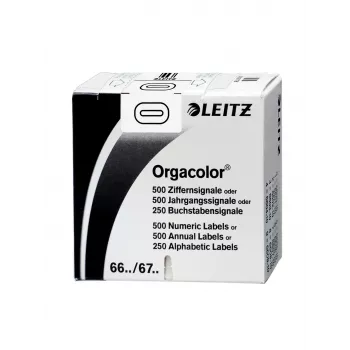 Leitz Orgacolor zelfklevend etiket, afgeronde rechthoek, wit
