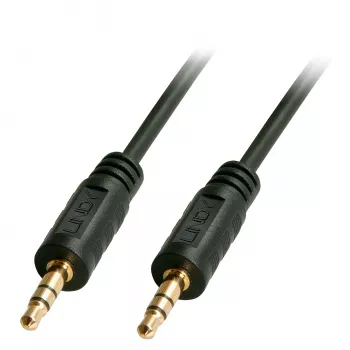 Lindy 20m Premium audio 3,5mm jackkabel, 3,5mm, stekker, 3,5mm, stekker, 20 m, zwart