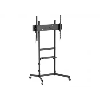 Equip Economy tv-trolley 55 inch - 100 inch, 2,54 m (100 inch), 100 x 100 mm, 800 x 600 mm, -10 - 5°, kunststof, roestvrij staal, zwart