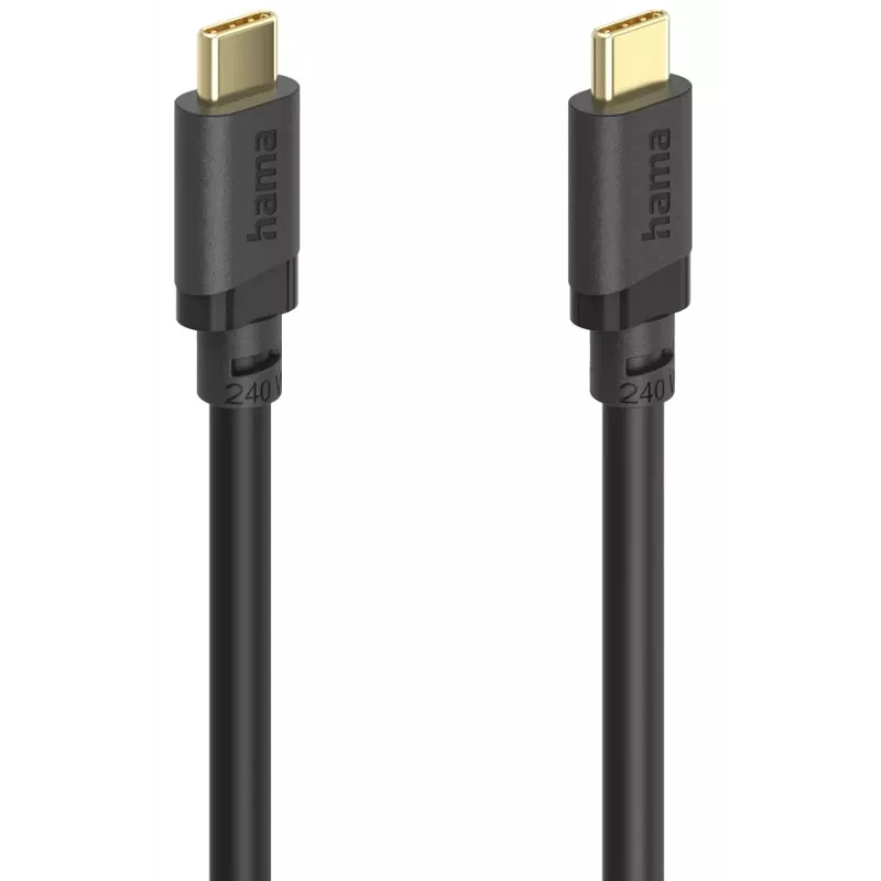 Hama 00202009 USB-kabel USB 3.2 Gen 1 (3.1 Gen 1) 1,5 m USB C 5 Gbit/s 240 W zwart