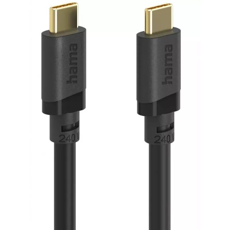 Hama 00202009 USB-kabel USB 3.2 Gen 1 (3.1 Gen 1) 1,5 m USB C 5 Gbit/s 240 W zwart