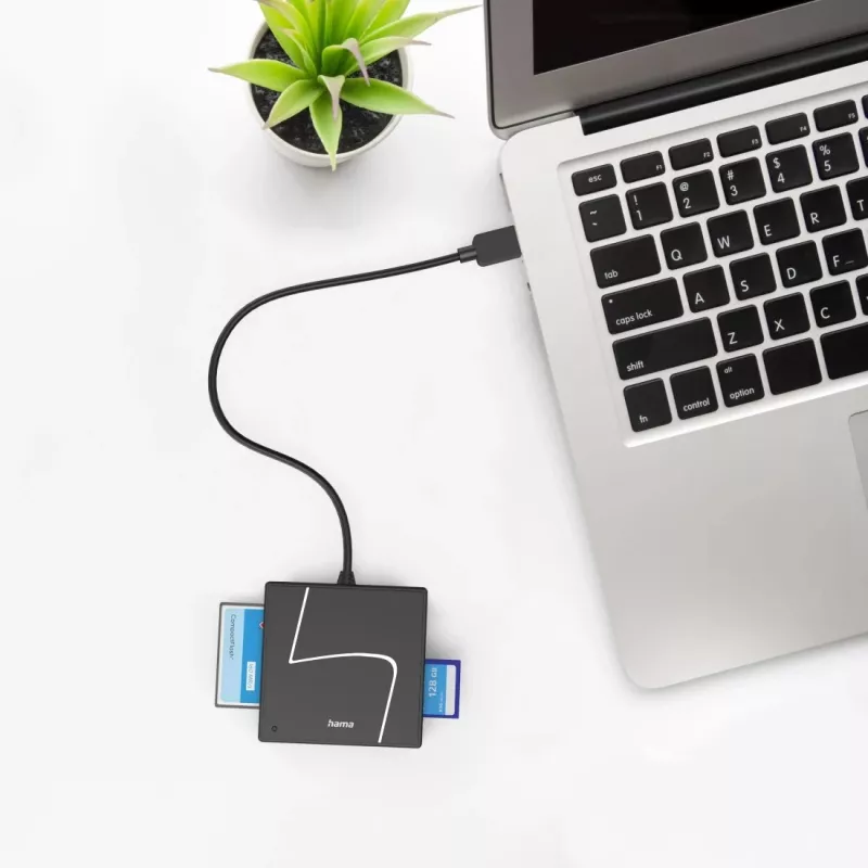 Hama 00200148 kaartlezer USB 3.2 Gen 1 (3.1 Gen 1) Type-A/Type-C zwart