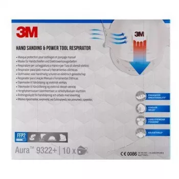 3M 9322PRO10 stofmasker 10 stuks korf FFP2
