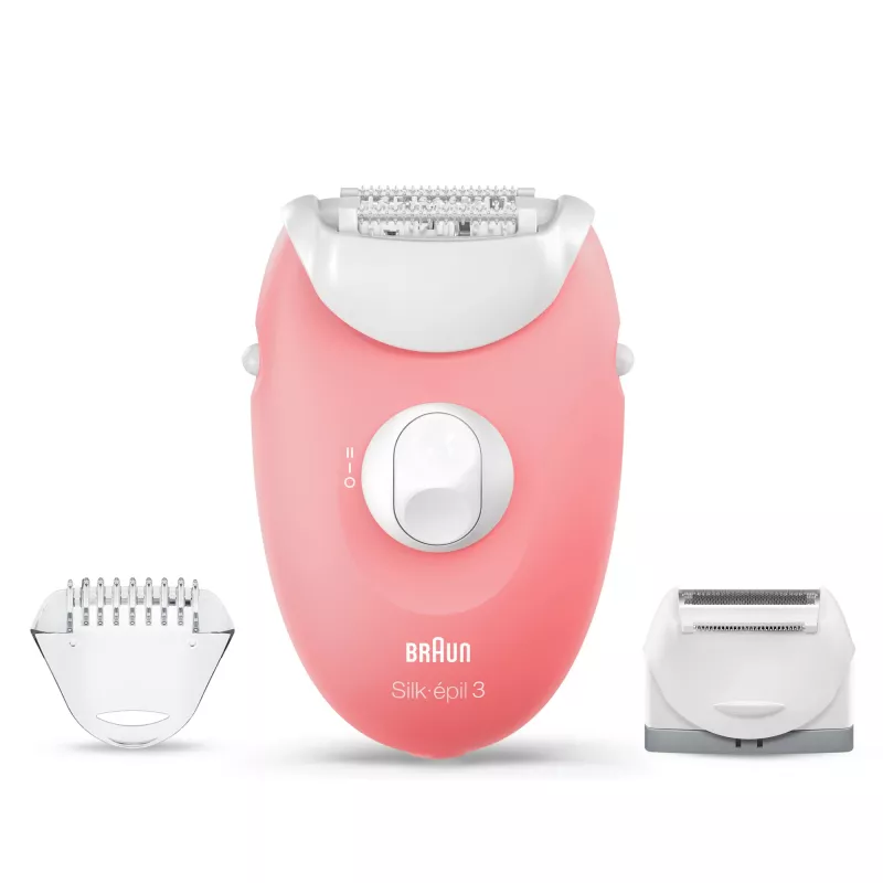 Braun Silk-epil 3-277 epilator, wit/roze