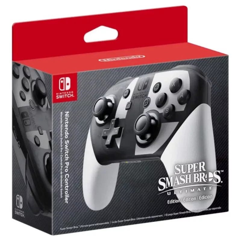 Nintendo Switch Pro controller Super Smash Bros. Ultimate Edition zwart, grijs, wit Bluetooth gamepad analoog / digitaal Nintendo Switch
