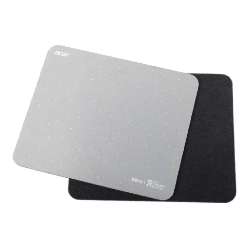 Acer Vero muismat, grijs, monochromatisch, polyethyleentereftalaat (PET), rubber, antislip onderkant