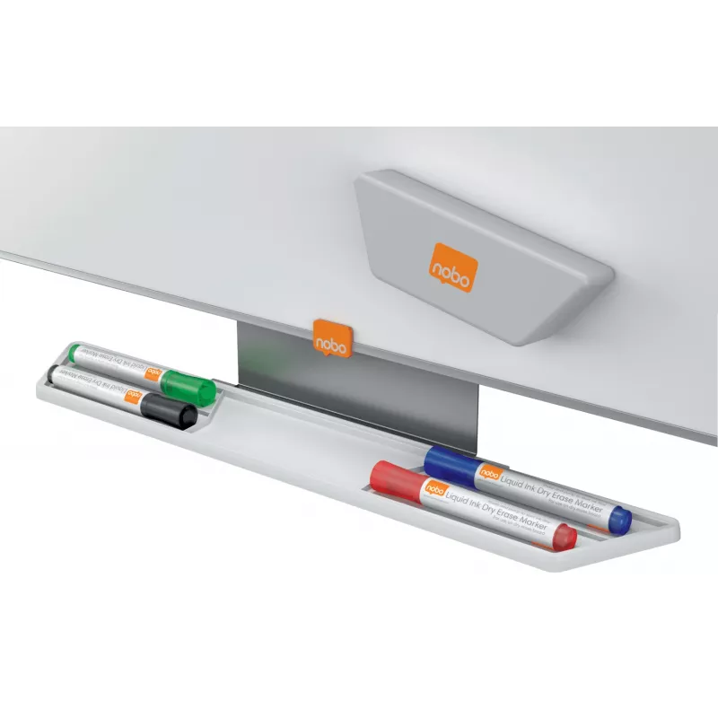 Nobo glas-whiteboardmarker (4 stuks), glas, zwart, blauw, groen, rood, 4 stuks