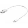 Sandberg MicroUSB sync-/oplaadkabel 0,2 m, 0,2 m, USB A, Micro-USB B, USB 2.0, wit