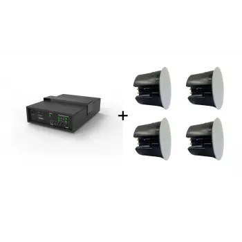Vivolink Audiopack Subwoofer 6.5 + 4 x Premium 40W Inbouwplafondluidsprekers (beperkte bundelaanbieding) Zwart Bekabeld 110 W