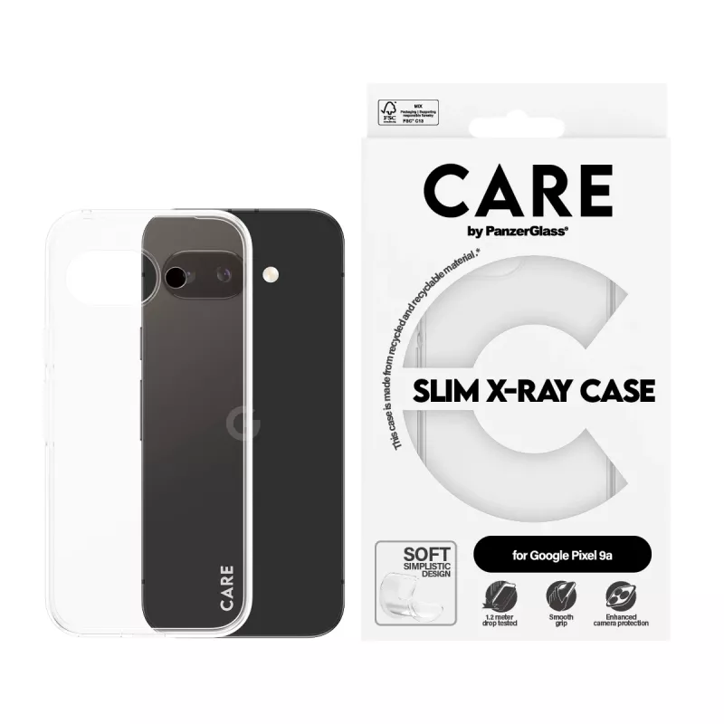 PanzerGlass CARE™ by ® X-Ray hoes Google Pixel 9a, afdekking, Google, Google - New Pixel 8a 5G, Transparant