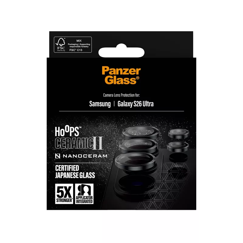 PanzerGlass ® Hoops® Ceramic II Cameraobjectiefbescherming Samsung Galaxy S26 Ultra