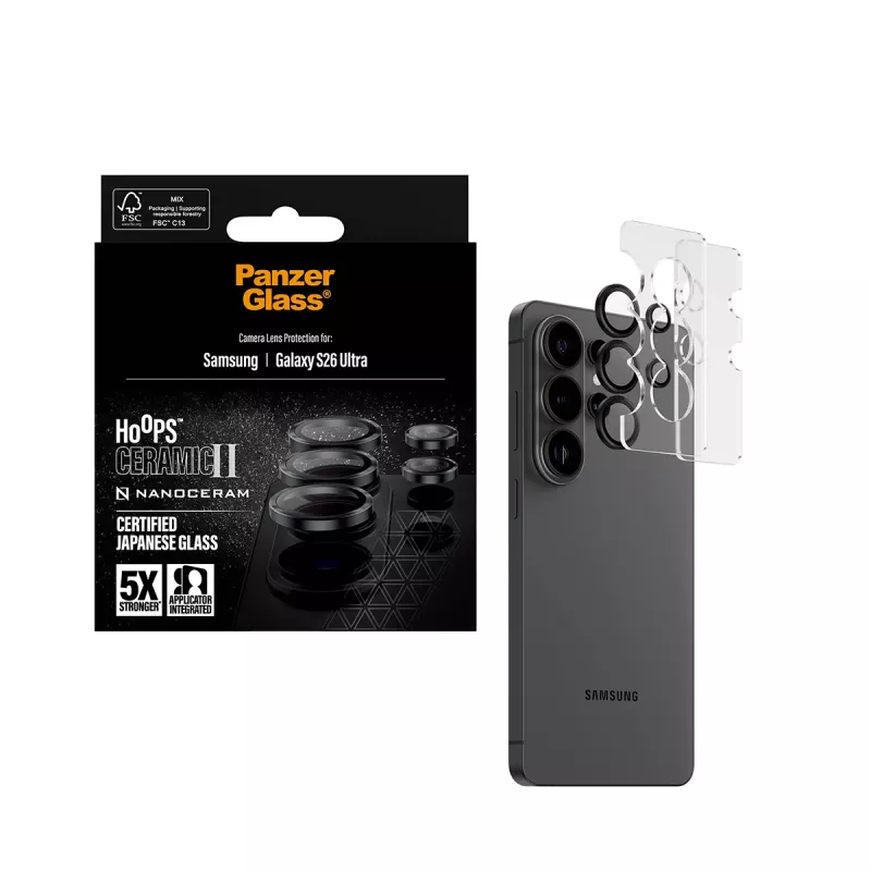 PanzerGlass ® Hoops® Ceramic II Cameraobjectiefbescherming Samsung Galaxy S26 Ultra