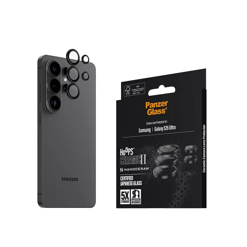 PanzerGlass ® Hoops® Ceramic II Cameraobjectiefbescherming Samsung Galaxy S26 Ultra