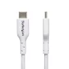 StarTech.com 1 m (3,3 ft) witte USB-C-oplaadkabel 2-pack, USB-C-kabel, USB 2.0 Type-C Laptop-oplaadkabel, 60 W 3 A Power Delivery, TPE-mantel, USB-C datatransmissiekabel, M/M