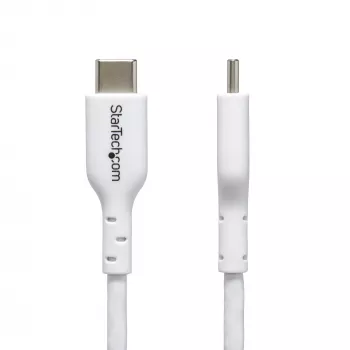 StarTech.com 1 m (3,3 ft) witte USB-C-oplaadkabel 2-pack, USB-C-kabel, USB 2.0 Type-C Laptop-oplaadkabel, 60 W 3 A Power Delivery, TPE-mantel, USB-C datatransmissiekabel, M/M