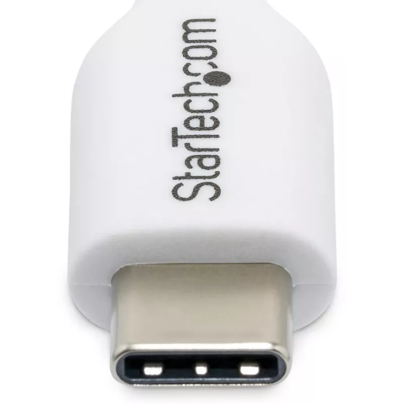 StarTech.com 1 m (3,3 ft) witte USB-C-oplaadkabel 2-pack, USB-C-kabel, USB 2.0 Type-C Laptop-oplaadkabel, 60 W 3 A Power Delivery, TPE-mantel, USB-C datatransmissiekabel, M/M