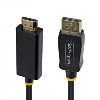 StarTech.com 2m DisplayPort naar HDMI-adapterkabel met gripvaste stekkers, 4K 60Hz, HDR, unidirectionele DP naar HDMI-videoconverter, DP desktop naar HDMI-monitor
