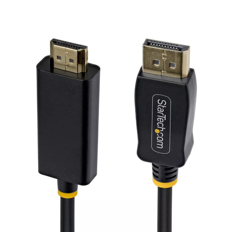 StarTech.com 2m DisplayPort naar HDMI-adapterkabel met gripvaste stekkers, 4K 60Hz, HDR, unidirectionele DP naar HDMI-videoconverter, DP desktop naar HDMI-monitor
