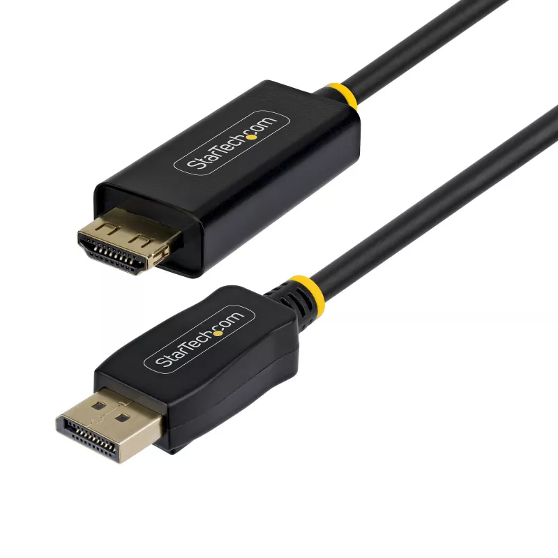 StarTech.com 2m DisplayPort naar HDMI-adapterkabel met gripvaste stekkers, 4K 60Hz, HDR, unidirectionele DP naar HDMI-videoconverter, DP desktop naar HDMI-monitor