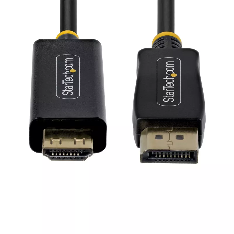 StarTech.com 2m DisplayPort naar HDMI-adapterkabel met gripvaste stekkers, 4K 60Hz, HDR, unidirectionele DP naar HDMI-videoconverter, DP desktop naar HDMI-monitor