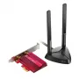 TP-Link AX3000 Wi-Fi 6 Bluetooth 5.0 PCIe-adapter, intern, draadloos, PCI Express, WLAN / Bluetooth, 2402 Mbit/s, zwart, rood