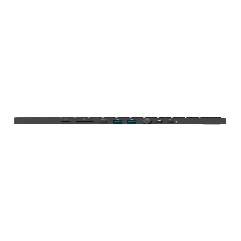 Rapoo UCK-6001 Ultradun toetsenbord met 8-in-1 USB-C-multiportadapter, QWERTZ