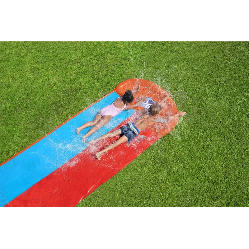 Bestway H2OGO! dubbele waterglijbaan met Tsunami Splash-ramp 4,88 m