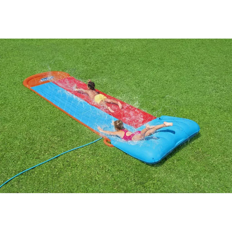Bestway H2OGO! dubbele waterglijbaan met Tsunami Splash-ramp 4,88 m
