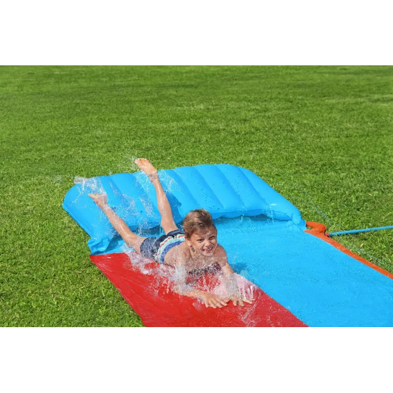 Bestway H2OGO! dubbele waterglijbaan met Tsunami Splash-ramp 4,88 m