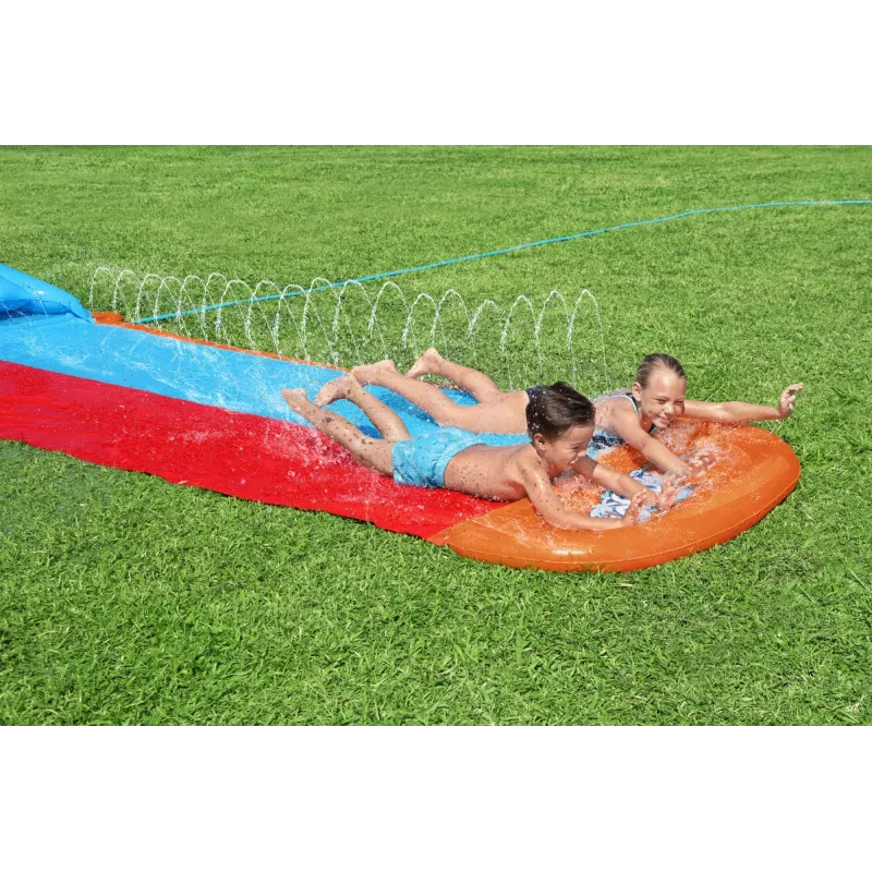 Bestway H2OGO! dubbele waterglijbaan met Tsunami Splash-ramp 4,88 m