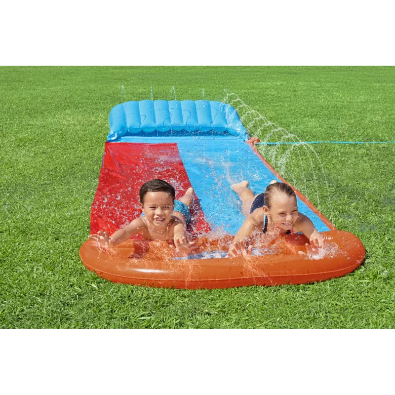 Bestway H2OGO! dubbele waterglijbaan met Tsunami Splash-ramp 4,88 m