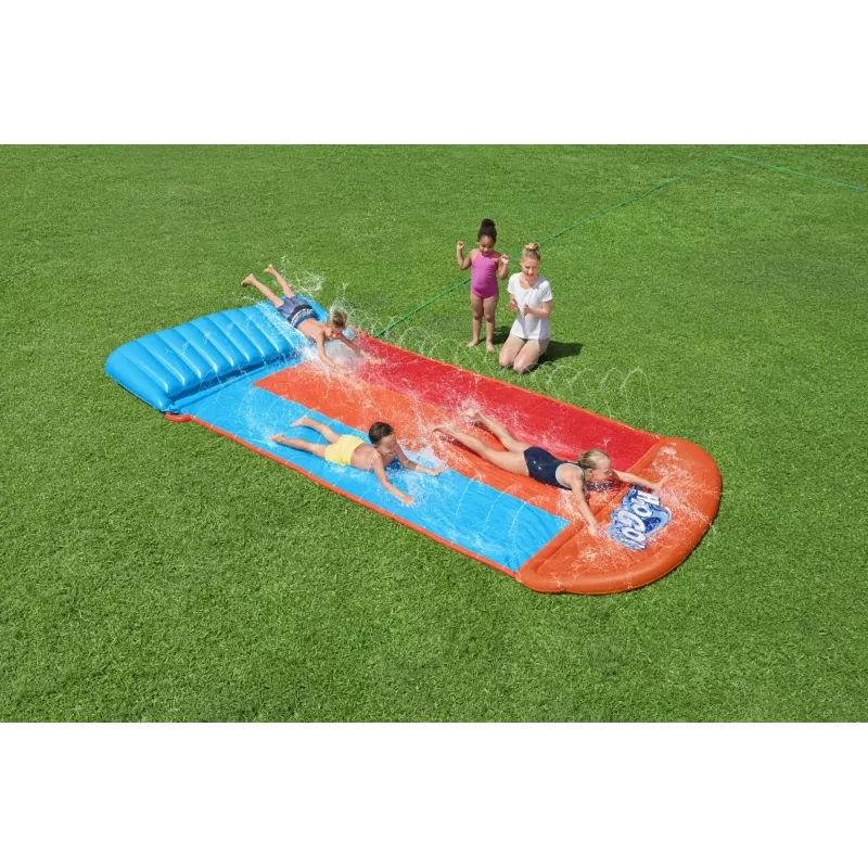 Bestway H2OGO! driedubbele glijbaan met Tsunami Splash-ramp 4,88 m