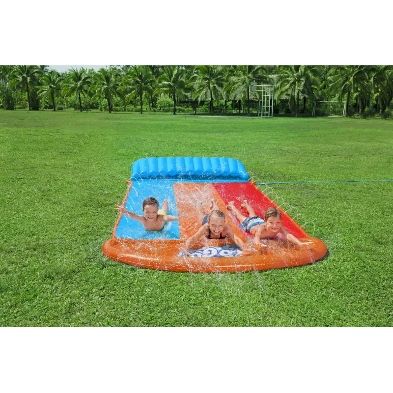 Bestway H2OGO! driedubbele glijbaan met Tsunami Splash-ramp 4,88 m