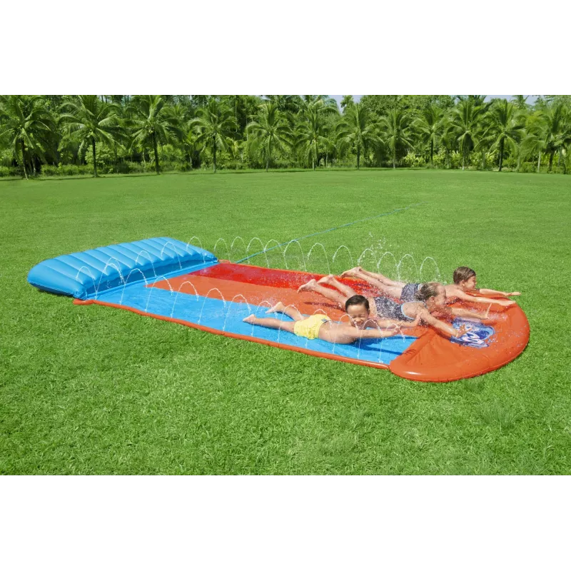 Bestway H2OGO! driedubbele glijbaan met Tsunami Splash-ramp 4,88 m
