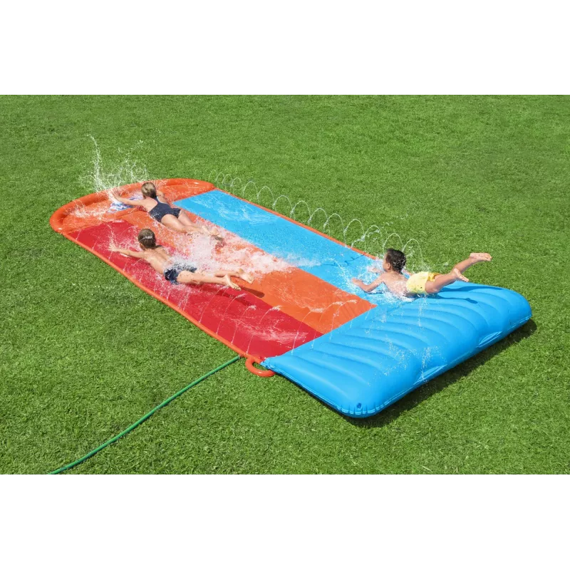 Bestway H2OGO! driedubbele glijbaan met Tsunami Splash-ramp 4,88 m