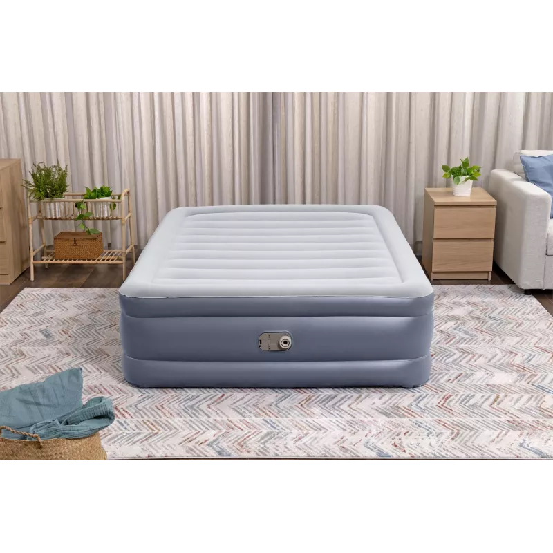 Bestway Tritech luchtbed Queen met ingebouwde AC-pomp en antimicrobiële coating 2,03 m x 1,52 m x 51 cm