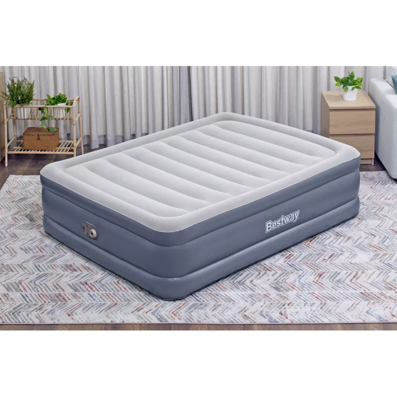 Bestway Tritech luchtbed Queen met ingebouwde AC-pomp en antimicrobiële coating 2,03 m x 1,52 m x 51 cm