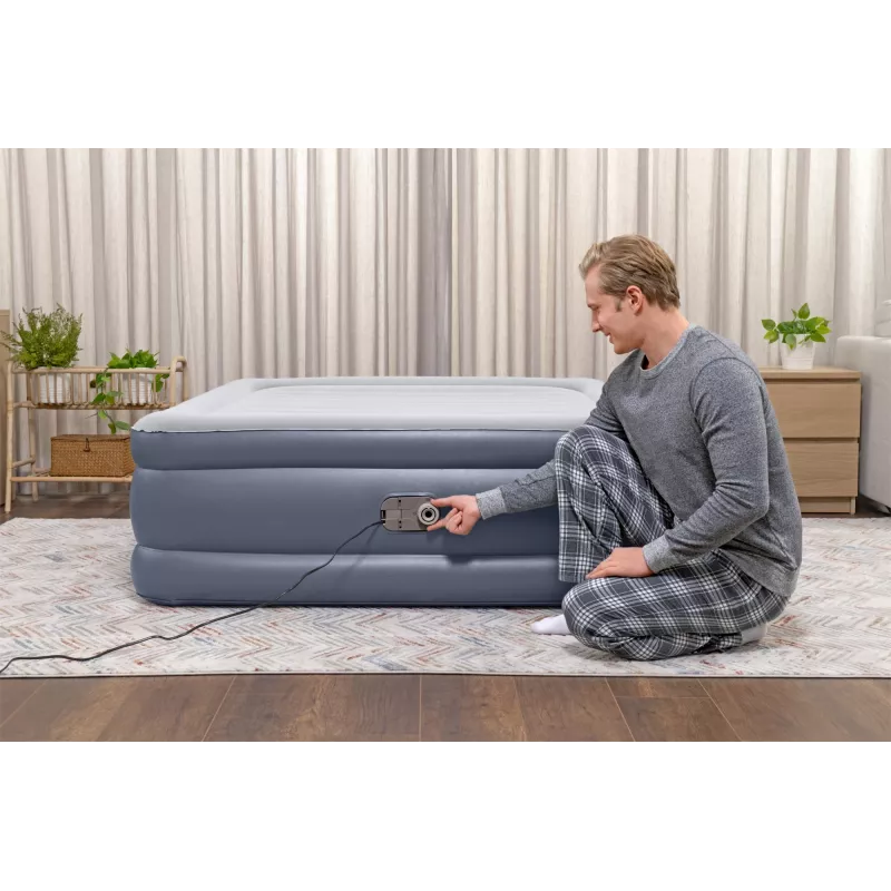 Bestway Tritech luchtbed Queen met ingebouwde AC-pomp en antimicrobiële coating 2,03 m x 1,52 m x 51 cm