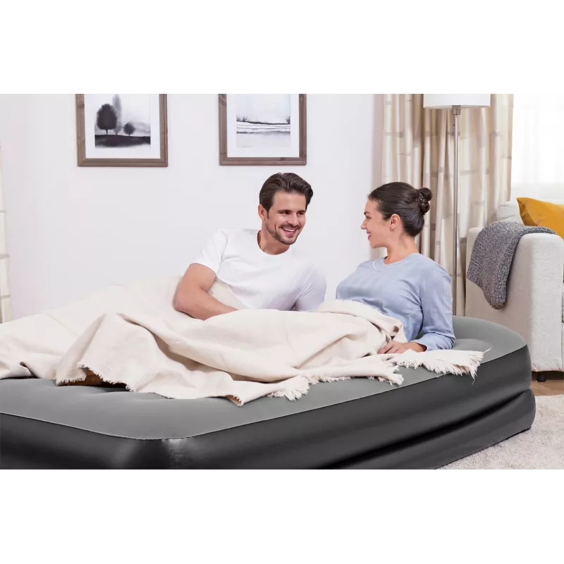 Bestway Tritech luchtbed Queen met ingebouwde AC-pomp en antimicrobiële coating 2,03 m x 1,52 m x 46 cm
