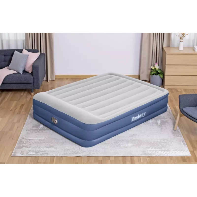 Bestway Tritech luchtbed Queen met ingebouwde AC-pomp en antimicrobiële coating 2,03 m x 1,52 m x 46 cm
